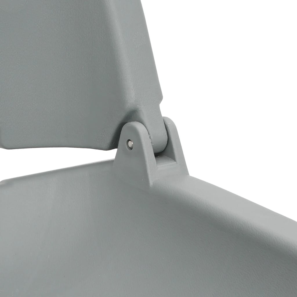 Zložljiv sedež za čoln 4 kosi brez blazine siv 48x51x41 cm - slika 13