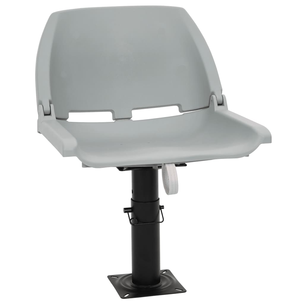 vidaXL 4-delige Bootstoelenset inklapbaar 48x51x41 cm grijs afbeelding