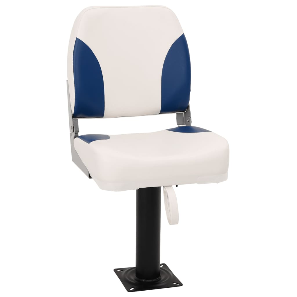 vidaXL Set scaun pliabil pentru barcă, albastru și alb, 41x36x48 cm