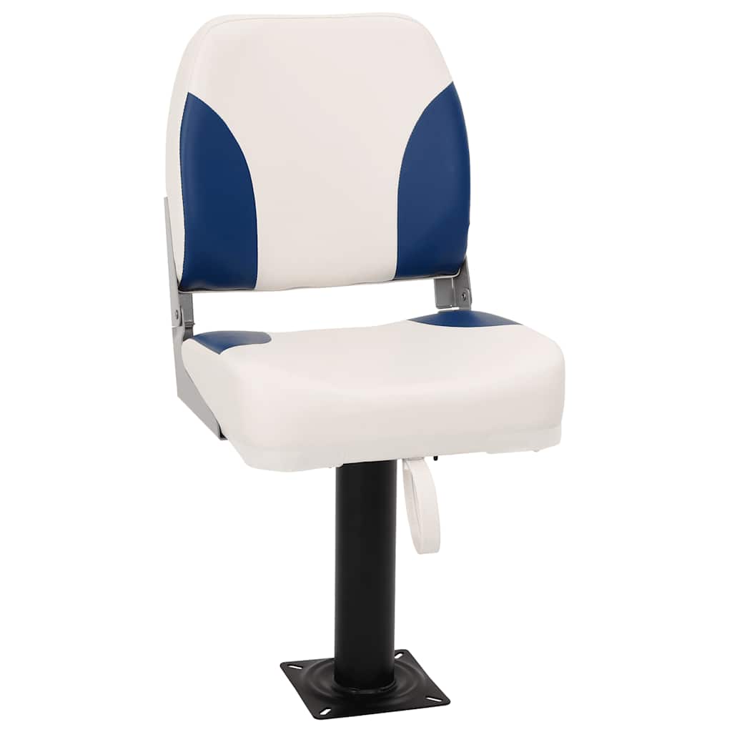 vidaXL Set scaun pliabil pentru barca, albastru si alb, 41x36x48 cm