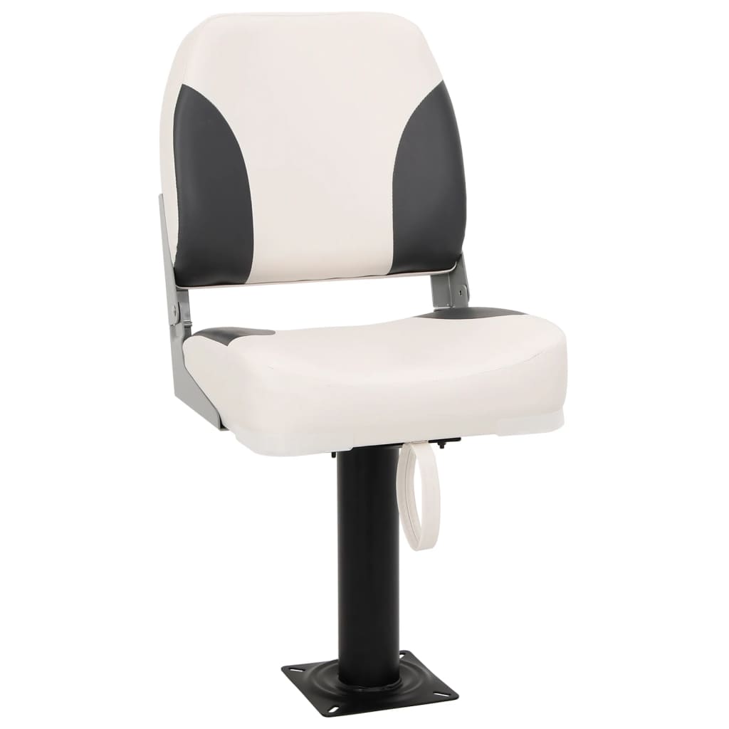 vidaXL Set scaun pliabil de barcă, 2 piese, spătar mic/centură fixare