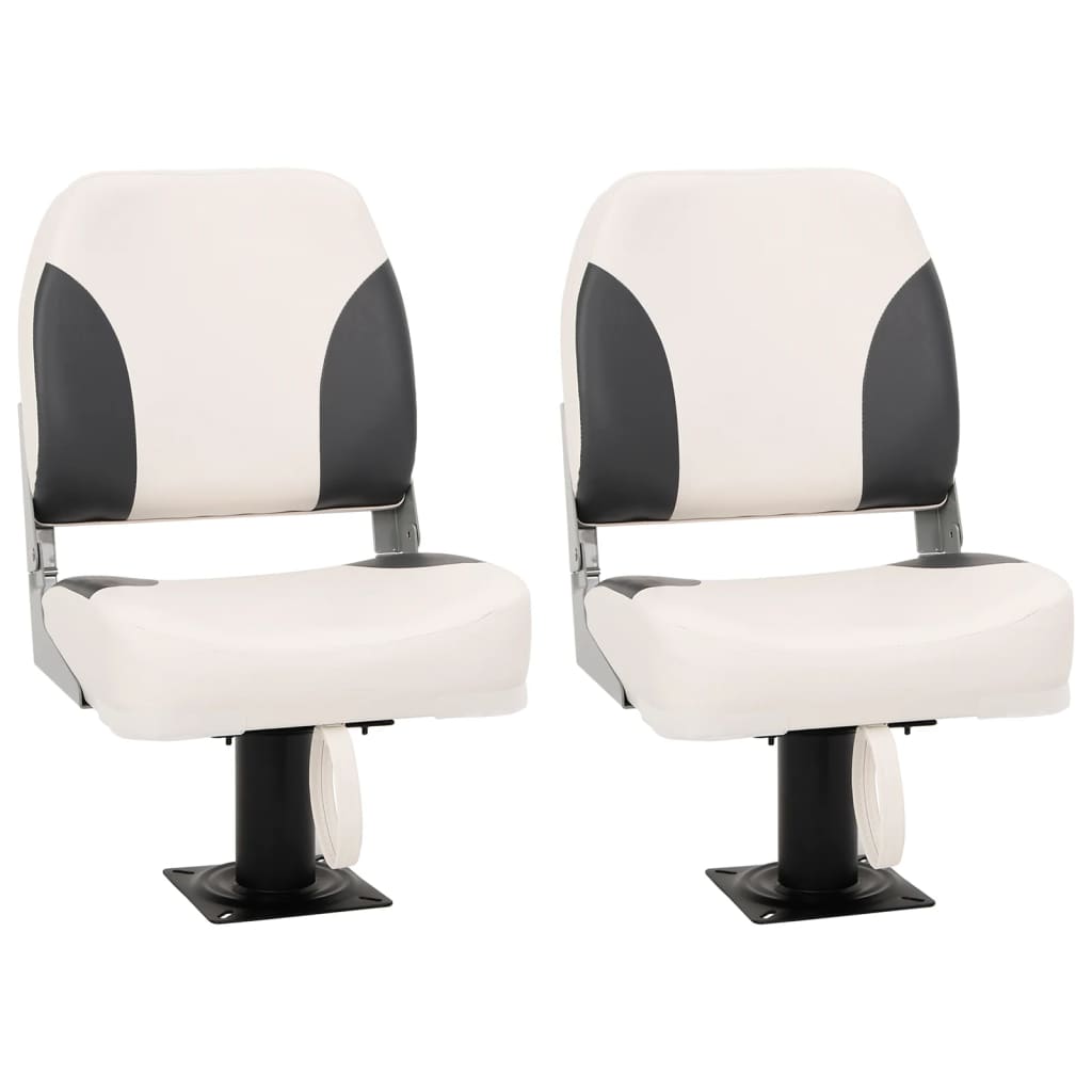 vidaXL Set scaune pliabile pentru barcă, 4 piese, spătar mic