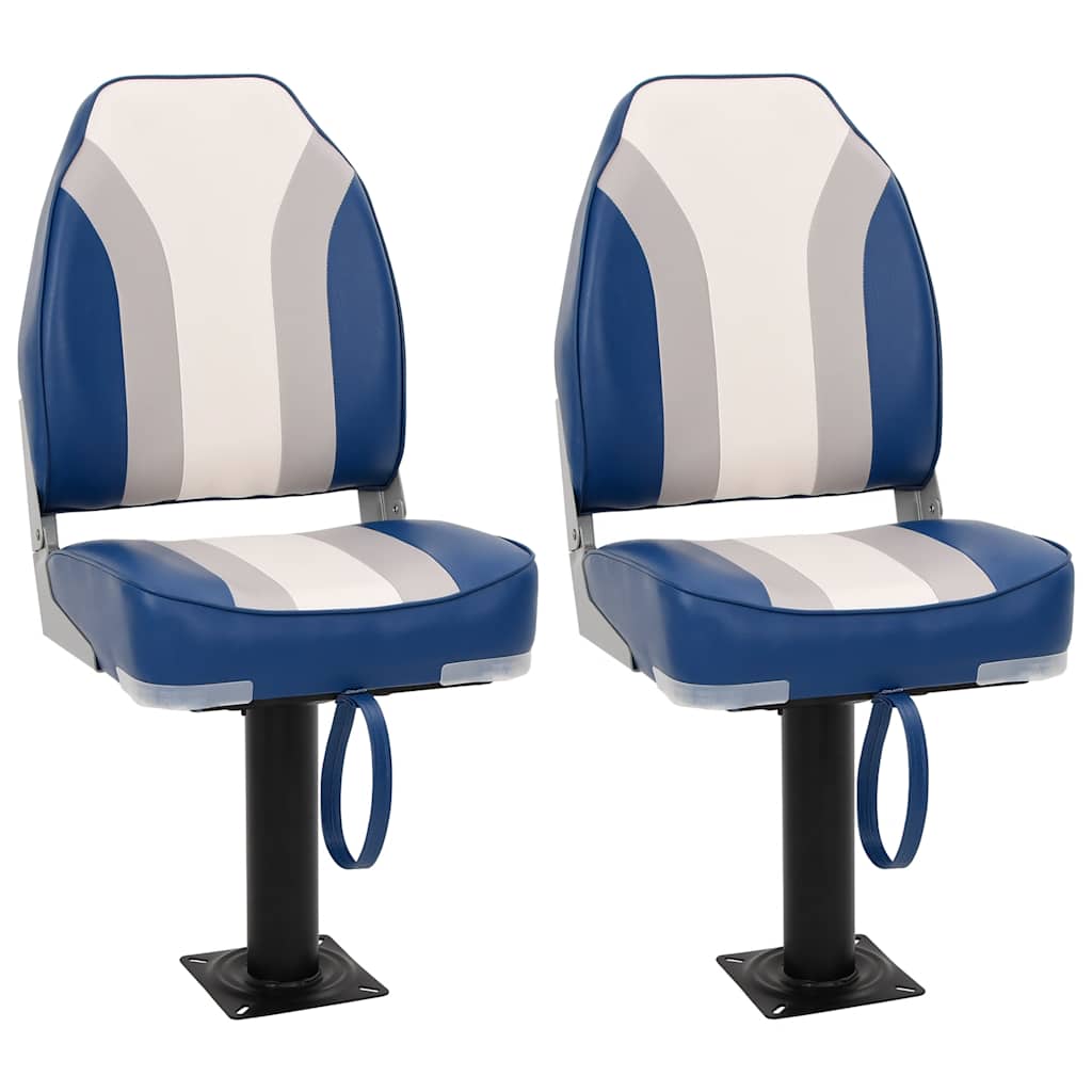 vidaXL Set cu scaun pentru barcă, pliabil, 4 piese, spătar înalt
