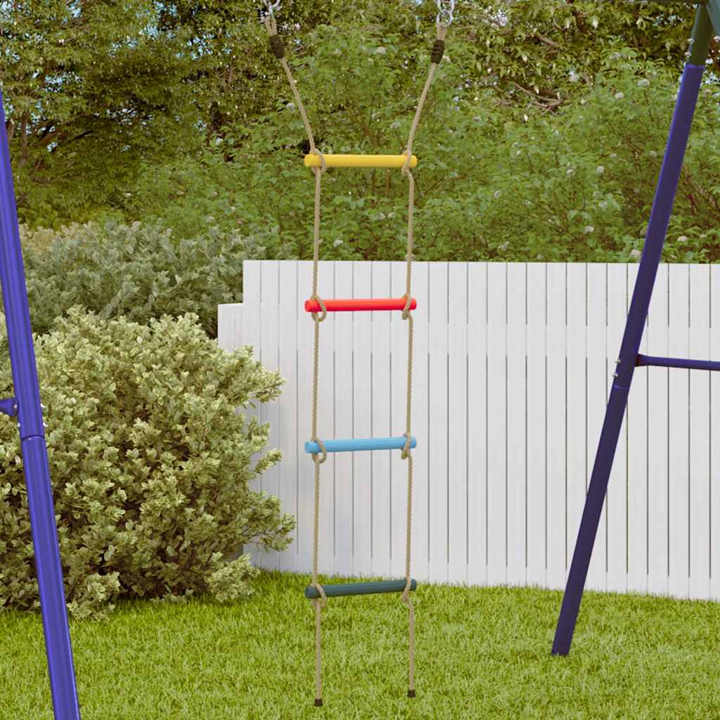 vidaXL Strickleiter für Kinder mit 4 Sprossen Mehrfarbig