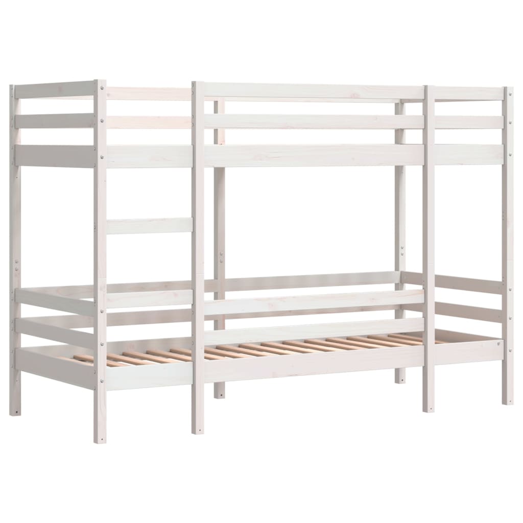 vidaXL Stapelbed massief grenenhout wit 80x200 cm afbeelding