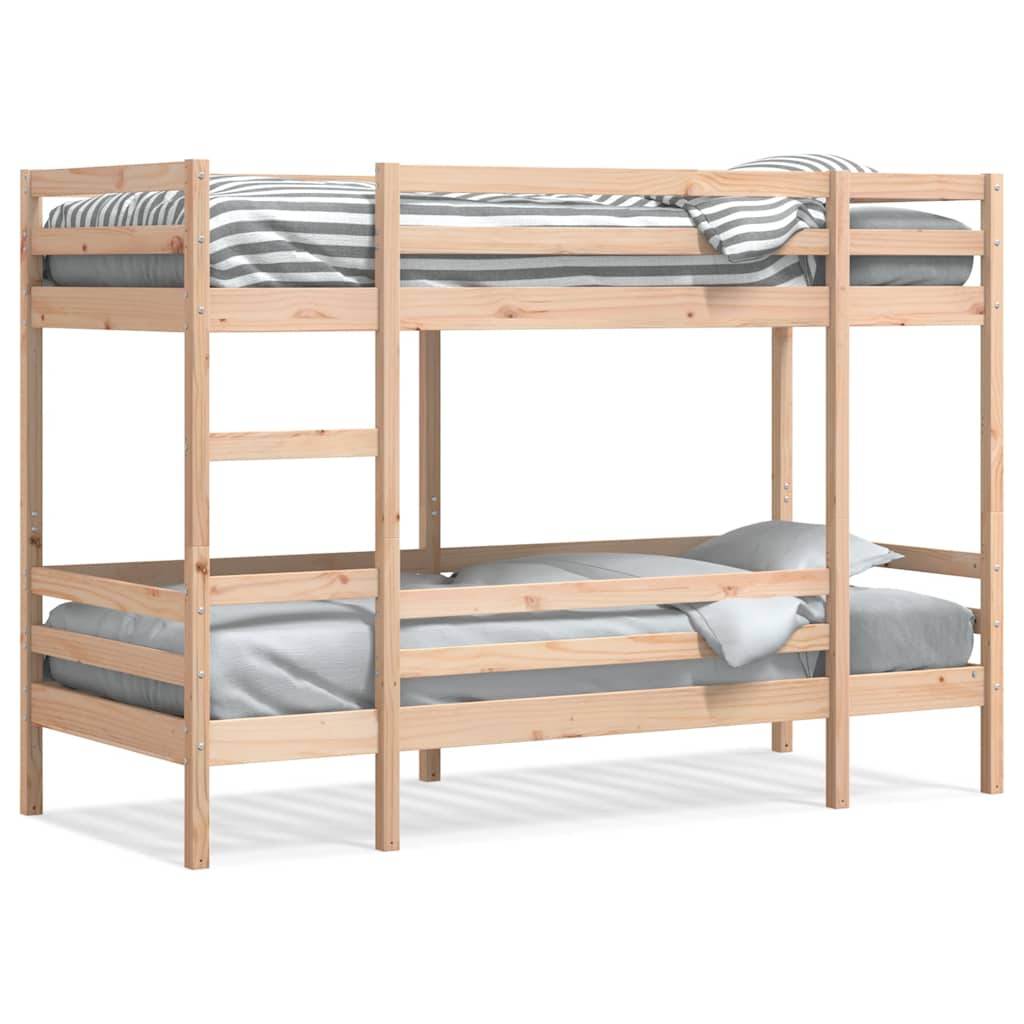 E-shop vidaXL Poschodová posteľ bez matraca 90x200 cm masívna borovica