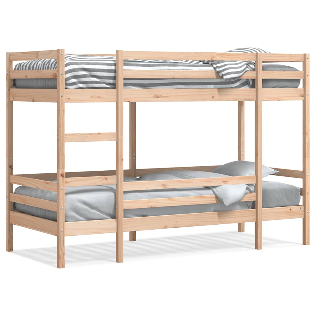 vidaXL Stapelbed massief grenenhout 75x190 cm bruin, foto 3