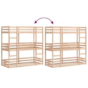 Třípatrová postel 90 x 200 cm masivní borové dřevo - obrázek 8