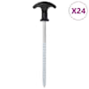 vidaXL telgivaiad 24 tk, 17 cm &Oslash;7 mm, tsingitud teras