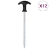 vidaXL telgivaiad 12 tk, 17 cm &Oslash;7 mm, tsingitud teras