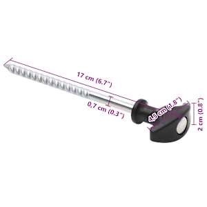 Stanové kolíky 12 ks 17 cm Ø 7 mm pozinkovaná ocel - obrázek 6