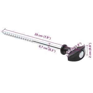 Stanové kolíky 12 ks 20 cm Ø 7 mm pozinkovaná ocel - obrázek 6