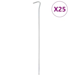 Stanové kolíky 25 ks 30 cm Ø 5 mm pozinkovaná ocel - obrázek 1