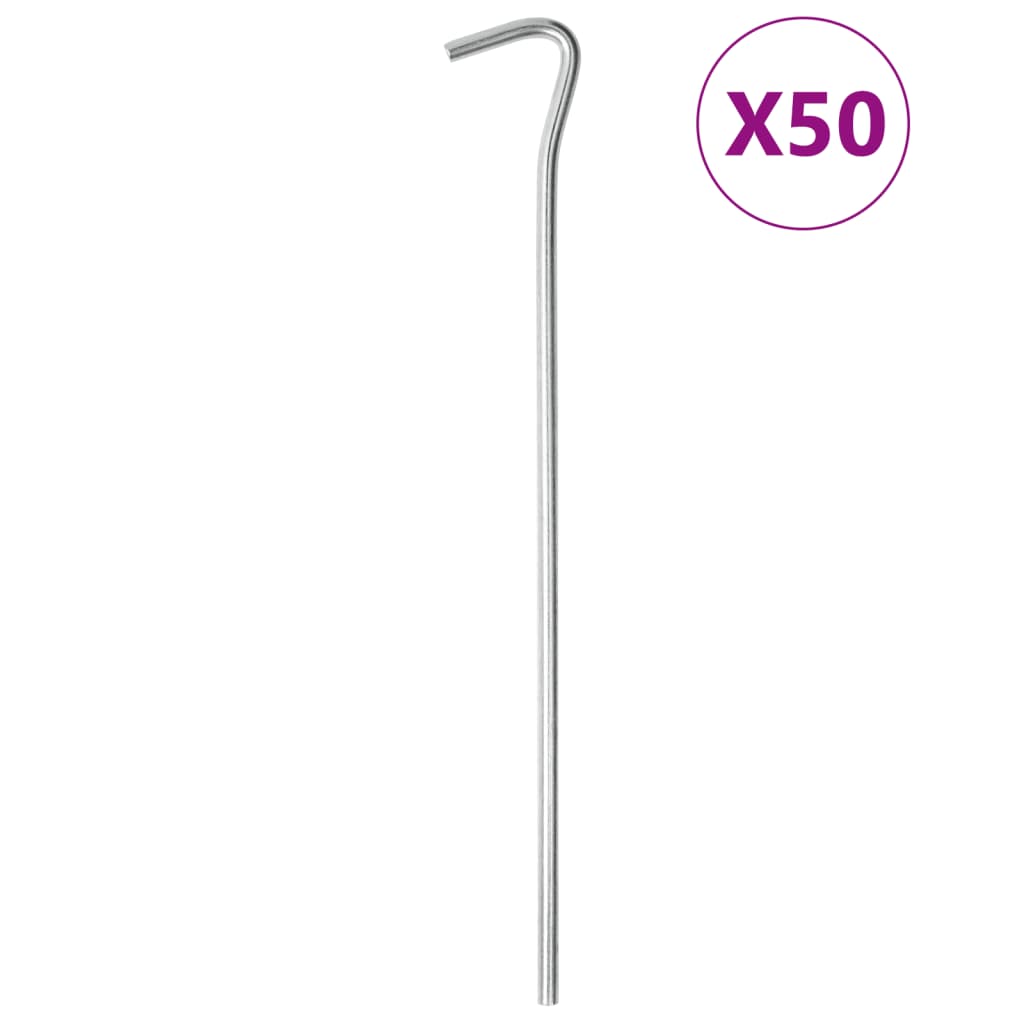 vidaXL Țăruși de cort, 50 buc., 23 cm, Ø5 mm, oțel galvanizat