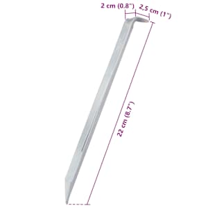 Stanové kolíky 24 ks 22 cm Ø 20 mm pozinkovaná ocel - obrázek 7