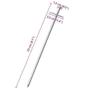 Stanové kolíky 24 ks 23 cm Ø 6 mm pozinkovaná ocel - obrázek 5