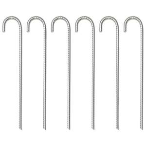vidaXL telgivaiad 6 tk, 37 cm &Oslash;10 mm, tsingitud teras