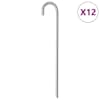 vidaXL telgivaiad 12 tk, 37 cm &Oslash;10 mm, tsingitud teras