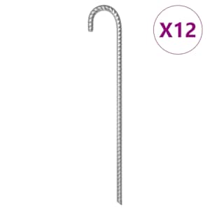 Stanové kolíky 12 ks 41,5 cm Ø 12 mm pozinkovaná ocel - obrázek 1