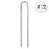 vidaXL U-kujulised telgivaiad 12 tk, 30 cm &Oslash;7 mm, tsingitud teras