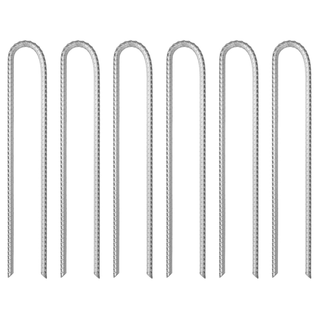 vidaXL Țăruși de cort, 6 buc., 37 cm, Ø11,3 mm, oțel galvanizat