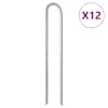 vidaXL U-kujulised telgivaiad 12 tk, 37 cm &Oslash;11,3 mm, tsingitud teras