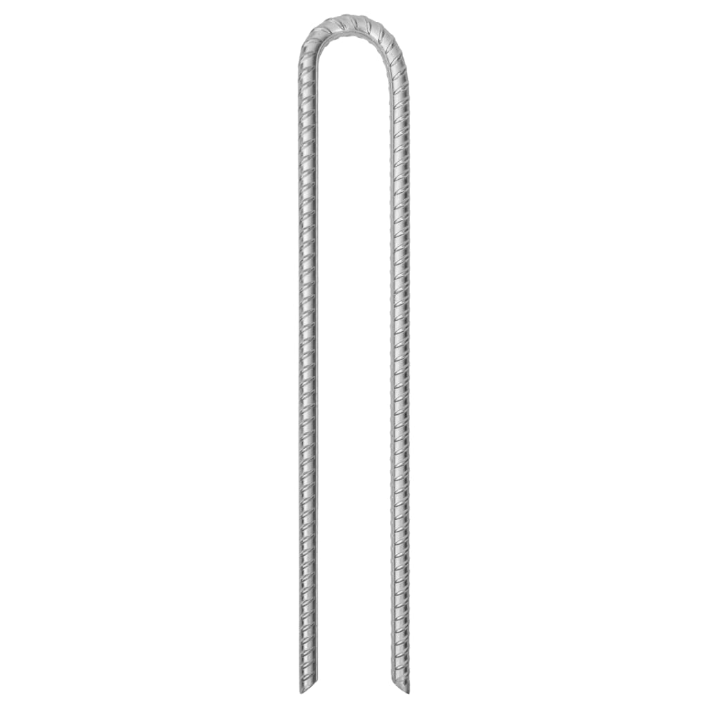 vidaXL 6 db U-alakú horganyzott acél sátorcövek 41,5 cm Ø12 mm