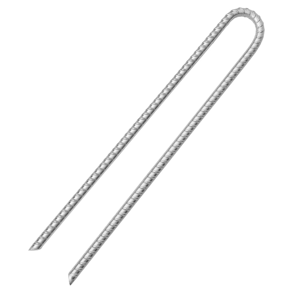 Thumbnail - vidaXL Zeltheringe 12 Stk. U-Form 41,5 cm Ø12 mm Verzinkter Stahl