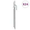 vidaXL U-kujulised telgivaiad 24 tk, 17 cm &Oslash;20 mm, tsingitud teras