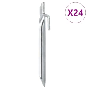 vidaXL U-kujulised telgivaiad 24 tk, 17 cm &Oslash;20 mm, tsingitud teras