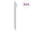 vidaXL U-kujulised telgivaiad 24 tk, 24 cm &Oslash;20 mm, tsingitud teras