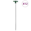 vidaXL telgivaiad 12 tk, 25 cm 7 mm, tsingitud teras ja PP