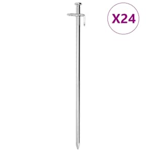Stanové kolíky 24 ks 30 cm 8 mm pozinkovaná ocel - obrázek 1