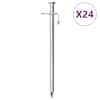 vidaXL telgivaiad 24 tk, 19,5 cm 8 mm, tsingitud teras