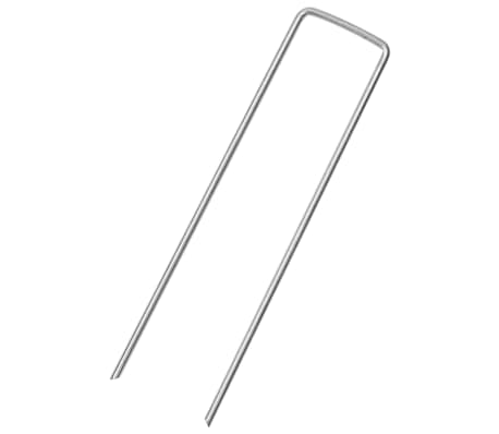 vidaXL Grondharingen 50 st U-vormig 15x3,5 cm gegalvaniseerd staal