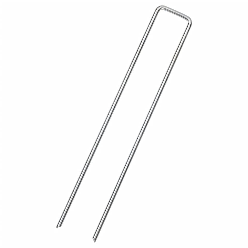 vidaXL Grondharingen 50 st U-vormig 20x4 cm gegalvaniseerd staal afbeelding