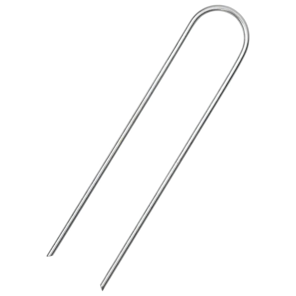 vidaXL Grondharingen 25 st U-vormig 15x3,5 cm gegalvaniseerd staal afbeelding