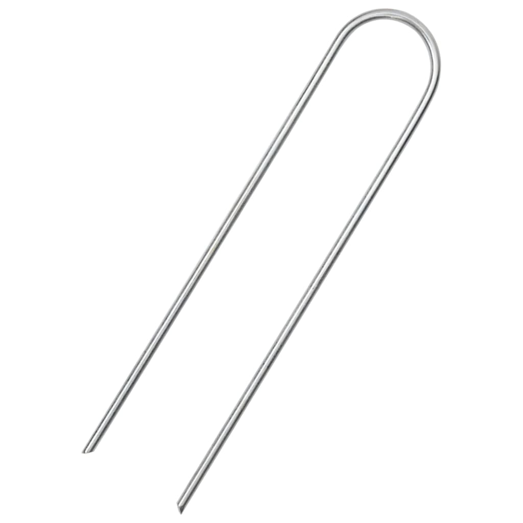 vidaXL Grondharingen 50 st U-vormig 15x3,5 cm gegalvaniseerd staal afbeelding