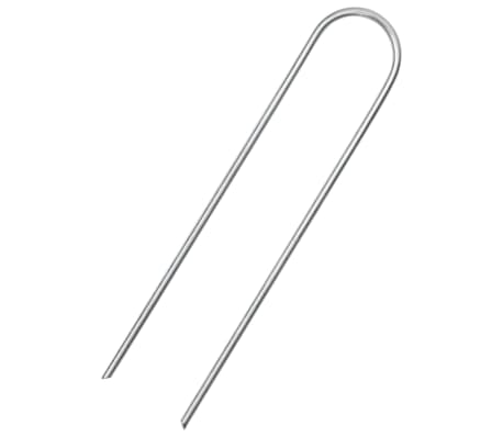 vidaXL Țăruși de păm&acirc;nt &icirc;n formă de U 50 buc. 15x3,5cm oțel galvanizat