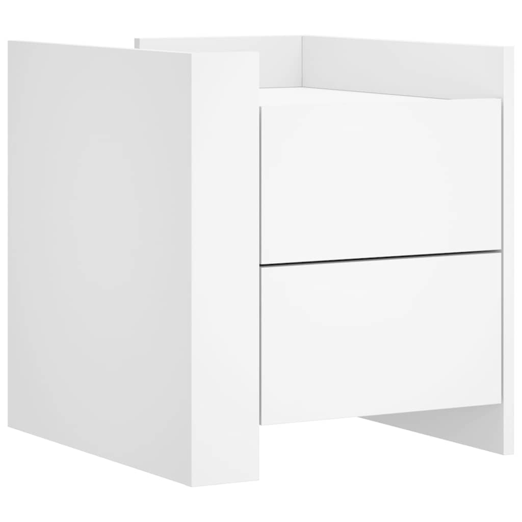 vidaXL Noční stolek bílý 45 x 50 x 50 cm kompozitní dřevo