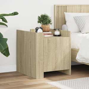 Nočna omarica dimljeni hrast 45x50x50 cm inženirski les