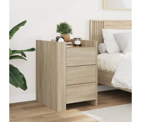 vidaXL Nattbord sonoma eik 45x50x65 cm konstruert tre