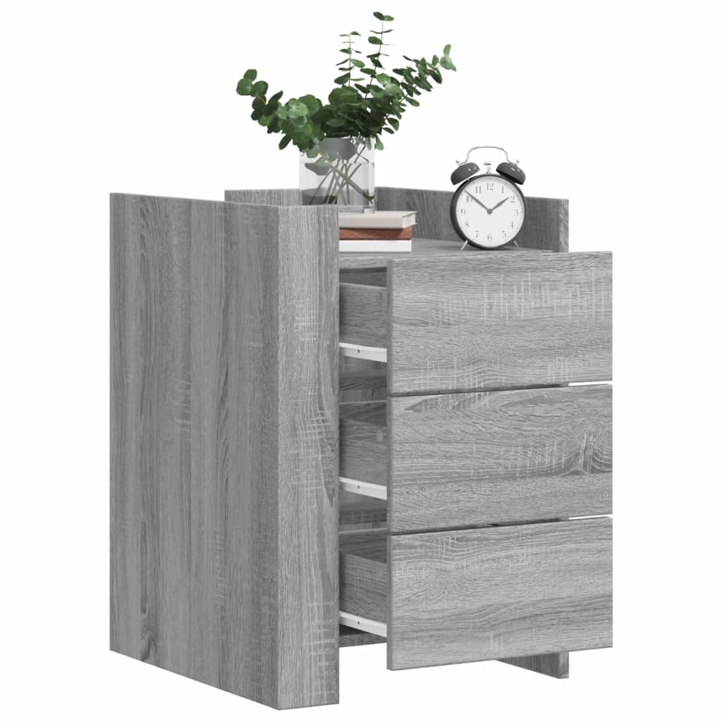 vidaXL Nachttisch Grau Sonoma 45x50x65 cm Holzwerkstoff