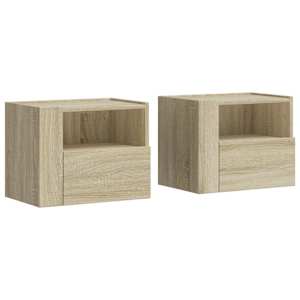 Nástěnné noční stolky 2 ks dub sonoma 45 x 30 x 35 cm - obrázek 2