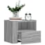  vidaXL 2 db szürke sonoma színű fali éjjeliszekrény 45 x 30 x 35 cm termék 2. képe