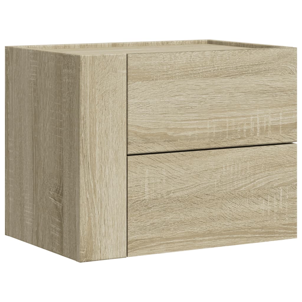 vidaXL Nástěnný noční stolek dub sonoma 45 x 30 x 35 cm