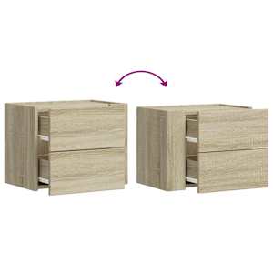 Nástěnné noční stolky 2 ks dub sonoma 45 x 30 x 35 cm - obrázek 9