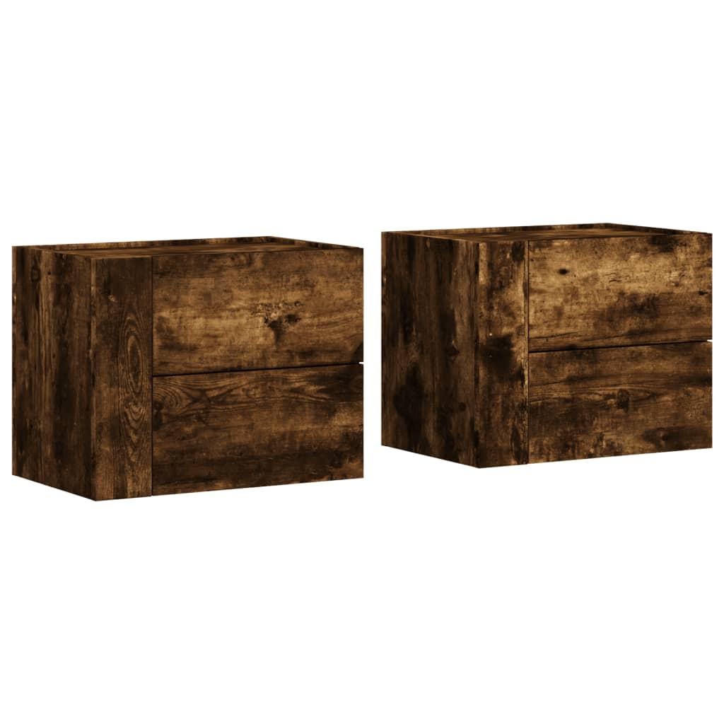 vidaXL NĂˇstÄ›nnĂ© noÄŤnĂ­ stolky 2 ks hnÄ›dĂ˝ dub 45 x 30 x 35 cm