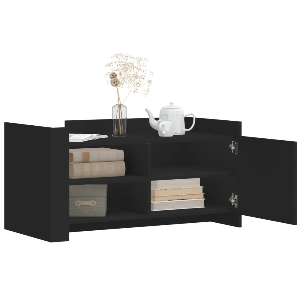 vidaXL Salontafel 100x50x50 cm bewerkt hout zwart afbeelding