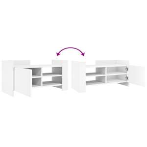 TV skříňka bílá 80 x 35 x 40 cm kompozitní dřevo - obrázek 8